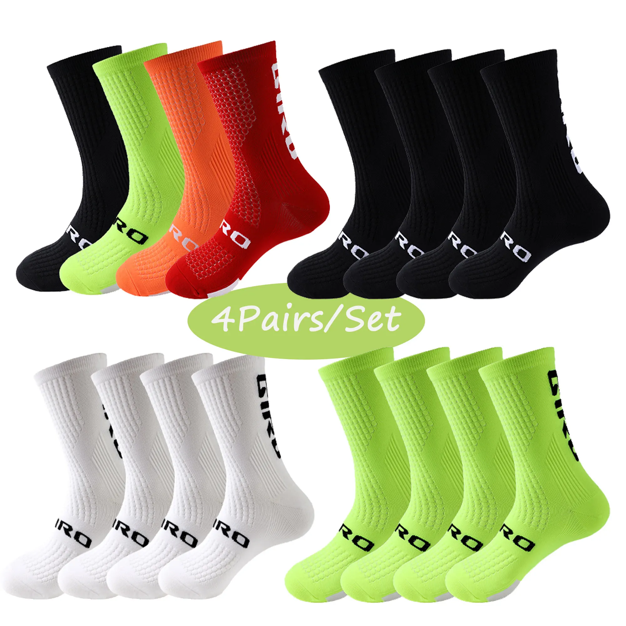 

4 Paris/Set Cycling Socks Profesional Running Socks Compression Socks Basketball Soccer Sport socksMan And Woman Hiking Football