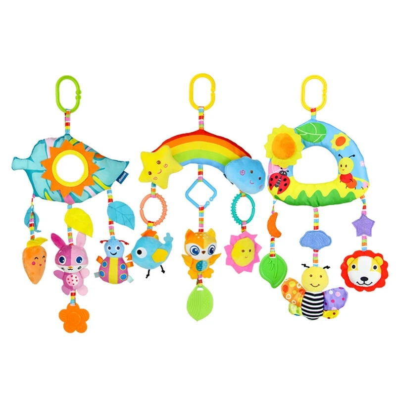 

Baby Stroller Mobile Rattle Pushchair Pram Pendant Cartoon Animal Doll Infants Crib Hanging Bell Educational Sensory Toys