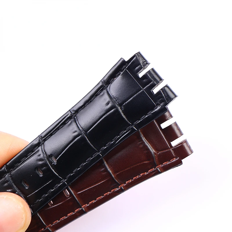 21mm High Quality Black Brown Genuine Leather WatchBand For Swatch YVS400 YVS451 YVB404 cowhide Belt strap men's accessories