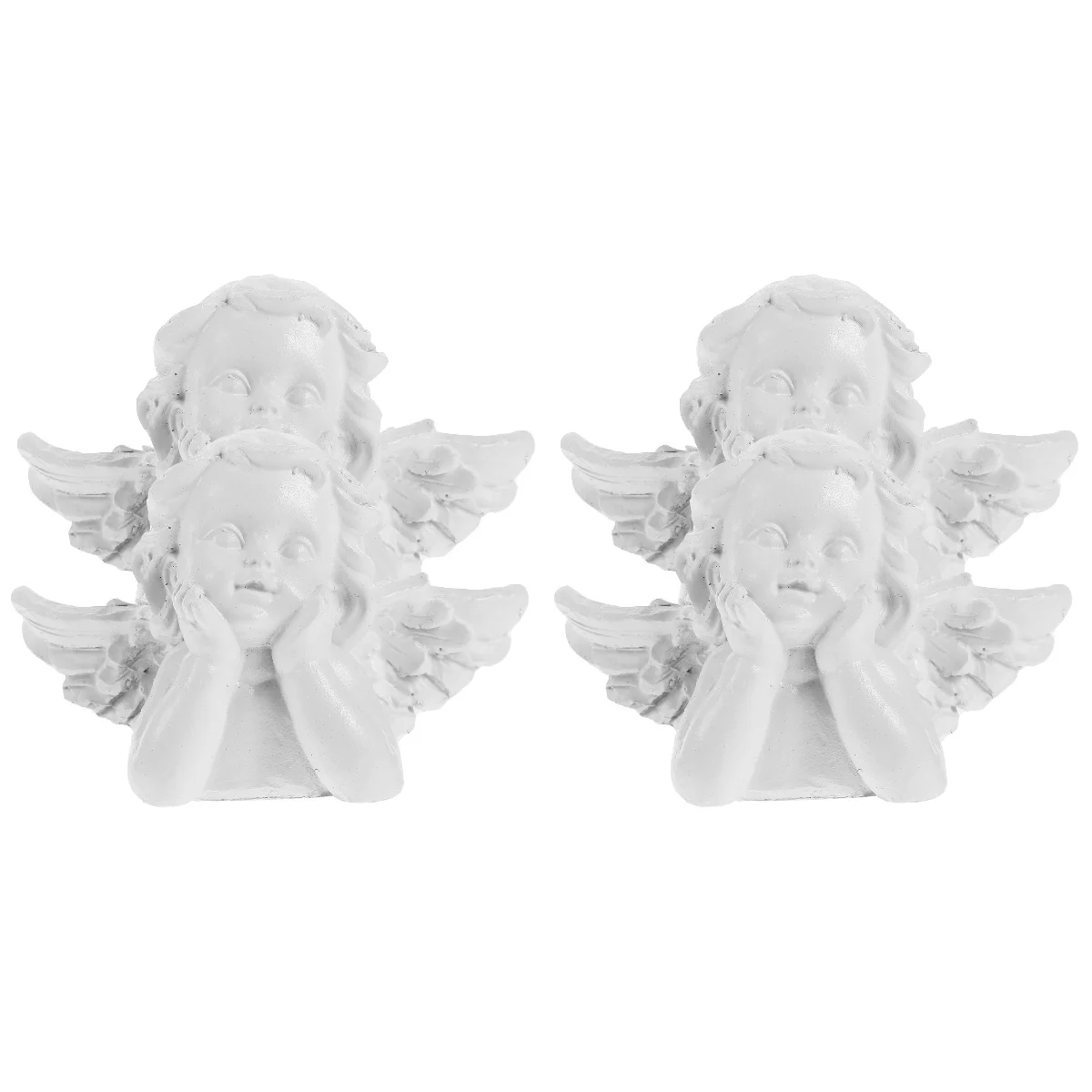 

4 Pcs Hand Sculpture Decorative Angel Figurine Statuette European Style Home Resin Ornaments Creative Figurines