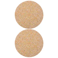 2pcs office mousepad wear resistant anti fouling small mousepad double sided pad round pad