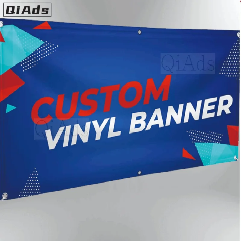 Qiads индивидуальный размер изображения дизайн DIY рекламный фон печать ПВХ уличная