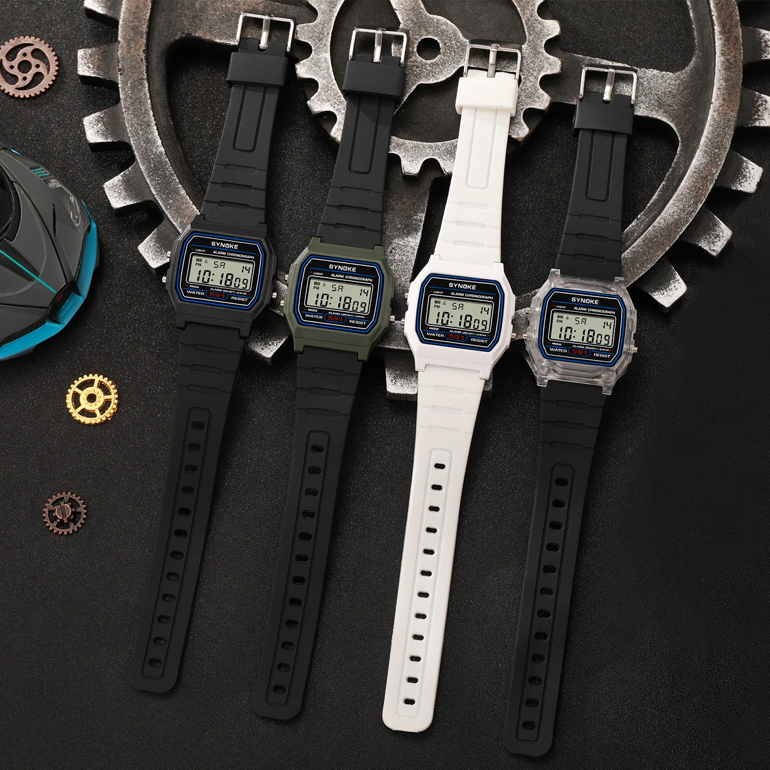 Модные мужские цифровые часы с секундомером