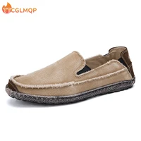 2022 summer men canvas shoes comfortable ultralight lazy boat shoes breathable denim canvas casual shoes men loafers big size 47
