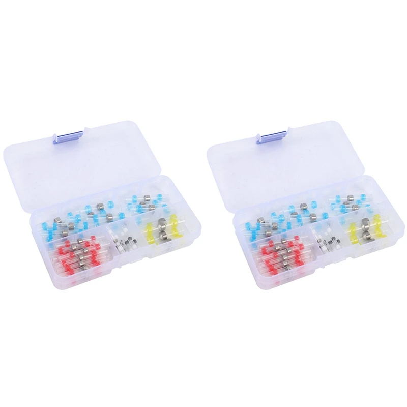 

110Pcs Solder Seal Wire Connector,Solder Seal Heat Shrink Butt Connectors