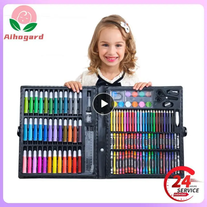

Colored Pencil Artist Kit Painting Crayon Marker Pen Brush Drawing Tools Set Kindergarten Drawing Supplies For Kids
