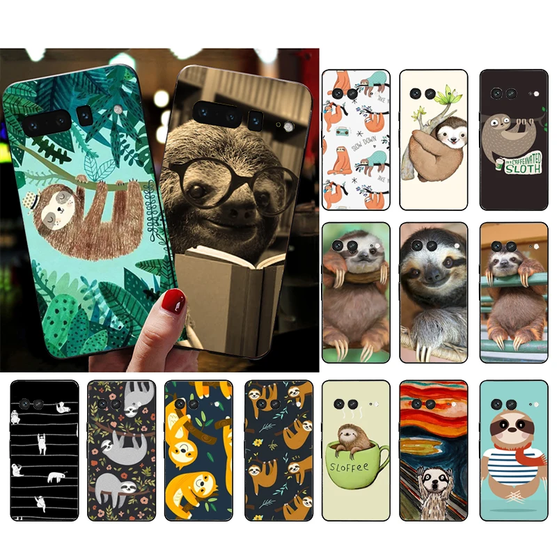 

Phone Case for Google Pixel 7 Pro 7 6A 6 Pro 5A 4A 3A Pixel 4 XL Pixel 5 6 4 3 XL 3A XL 2 XL Cute Caffeinated Sloth Case Funda