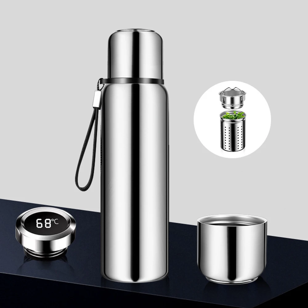 

Intelligent LED 316 Stainless Steel Vacuum Flask Insulated Tumbler With Rope Thermo Bottle Make Tea Cup Warm Water Stewing Pot