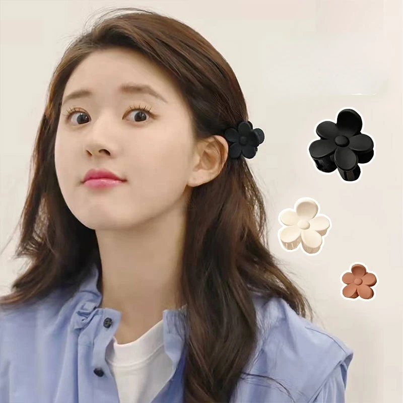 

Flower High Ponytail Grab Clip Sweet Cute Small Hair Claw Invisible Ponytail Artifact Frosted Buns Maker Women Hairpin Headdress