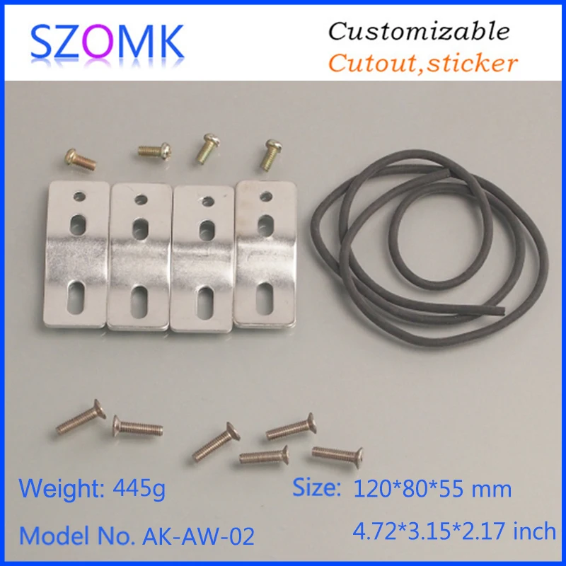 1 шт. 120*80*55 мм IP66 алюминиевый водонепроницаемый корпус усилителя электроники