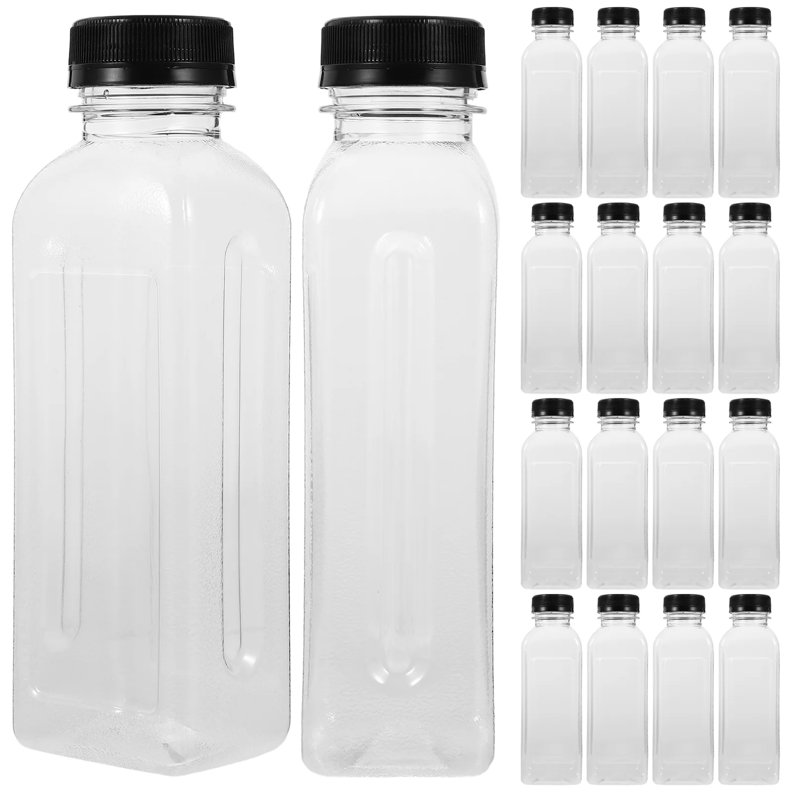

25 Pcs Clear Straws Juice Bottle Reusable Bottles Plastic Transparent Empty Beverage