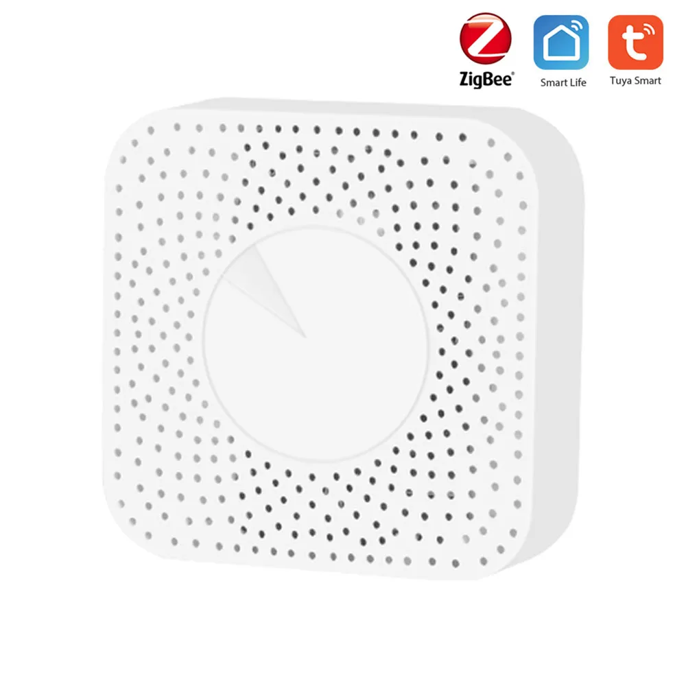 

Умный датчик качества воздуха Tuya Zigbee, устройство для контроля качества воздуха 6-в-1, детектор температуры и влажности воздуха, PM2.5/формальде...