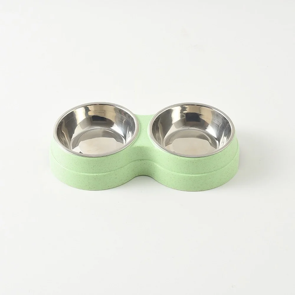 

Dog Food Bowl, Pet Grain Dispenser, Dog Water Bottle Stainless Steel Detachable Double-layer Design Multi-color Pet Accessories