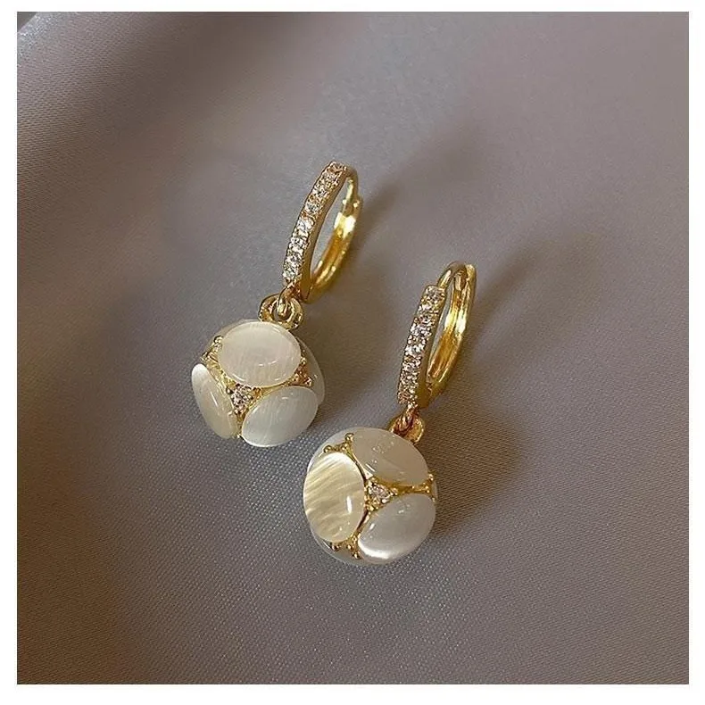 Роскошные серьги в форме кошачьих глаз для женщин модные и оригинальные стиле