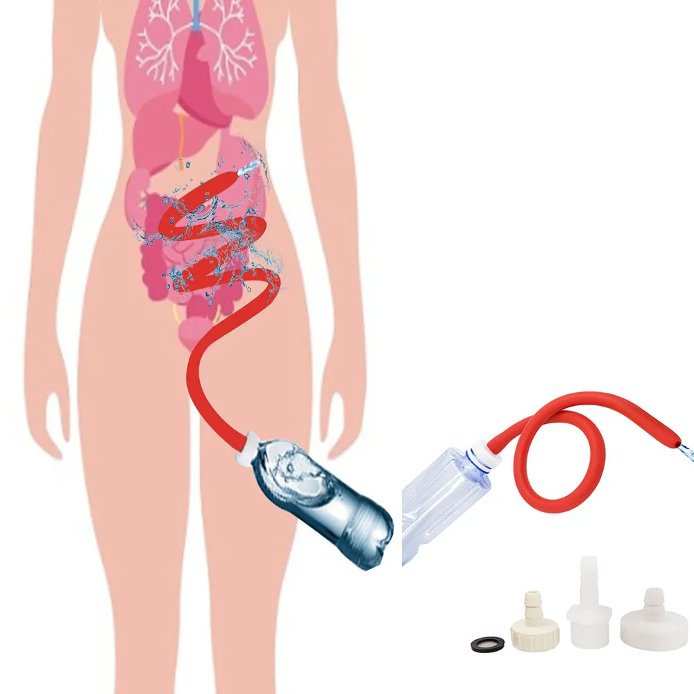 50/100 см силиконовая лампа для мытья инструмент анальной очистки душа душ анальная