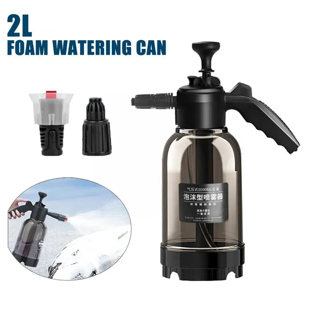 

2L Nozzle Hand Pump Foam Sprayer Car Wash Handheld Bottle Foam Foam Watering Car Washer Tool Cleaning Can Snow Spray E8B3