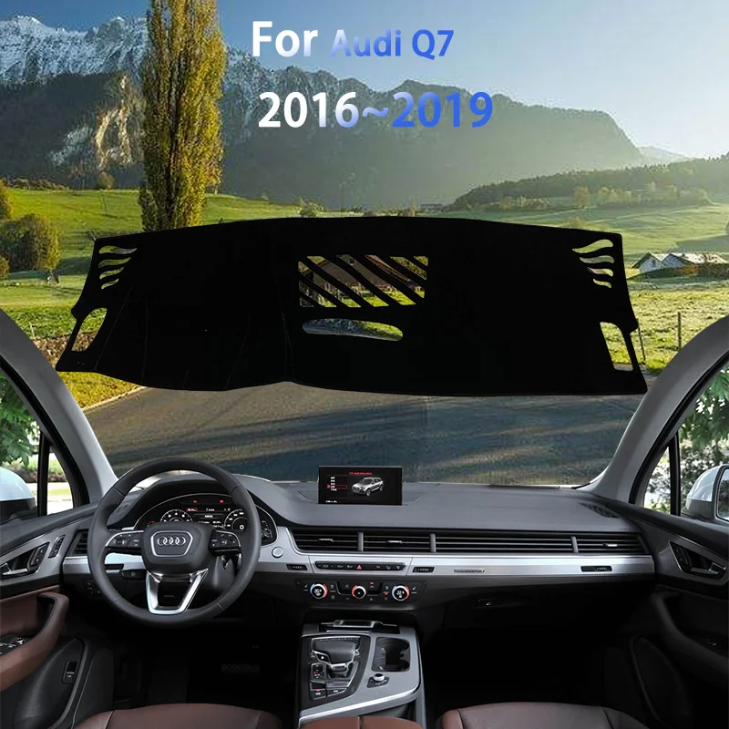 

Чехол для приборной панели Audi Q7 2016 ~ 2019 пылезащитный солнцезащитный нескользящий протектор солнцезащитный козырек Аксессуары для молдинго...