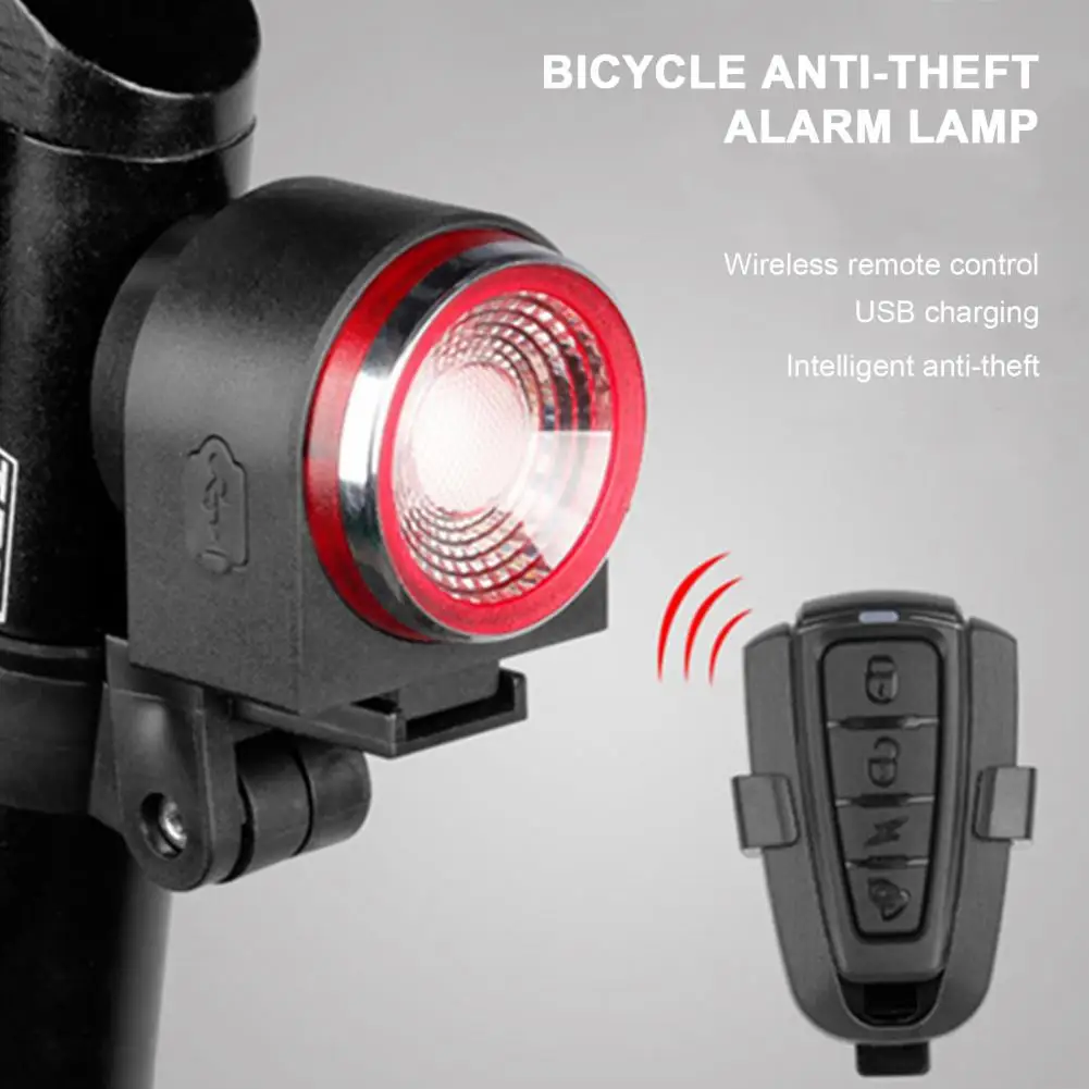 

Mtb Bike Rear Light Anti-theft Alarm Automatic Brake Tail Light Wireless Remote Control Bicycle Rear Light Warning Taillight