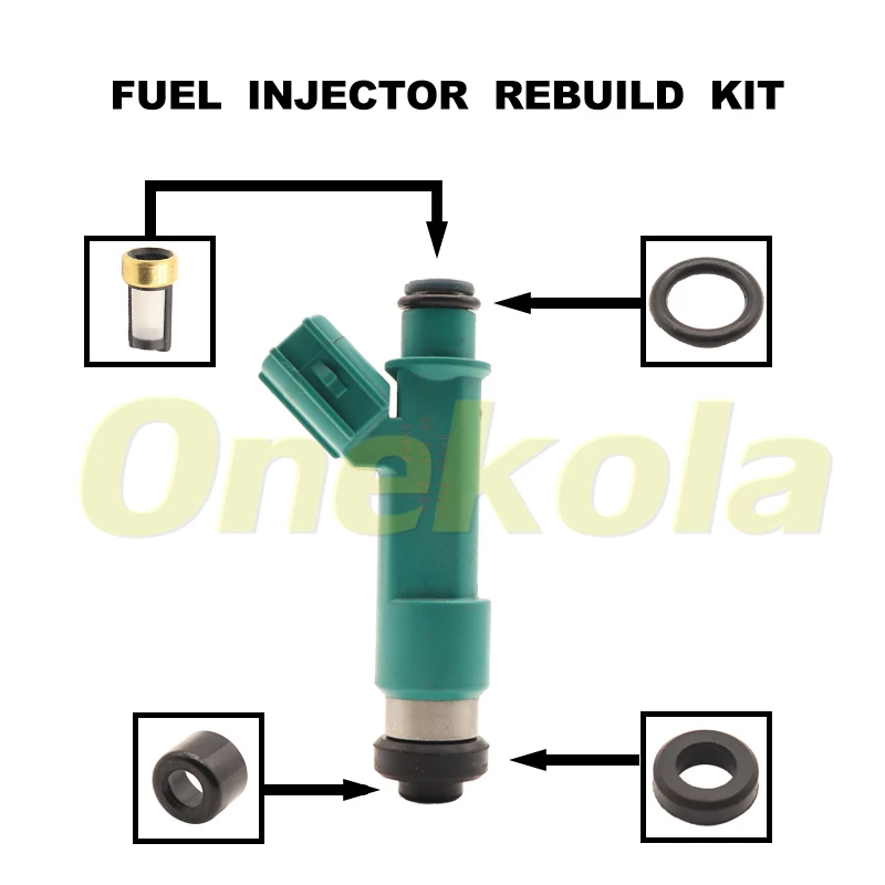 

Fuel Injector Service Repair Kit Filters Orings Seals Grommets for Camry Corolla Matrix Solara RAV4 23250-0H060 23250-28080