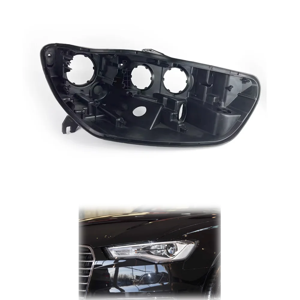 

For Audi A6 A6L C7 Xenon 2016 2017 2018 Car Headlight housing base black bottom shell Brand New