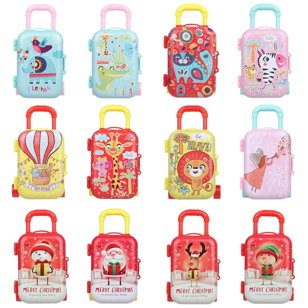 Рождественские украшения аксессуары для кукол чемодан с мультяшными животными