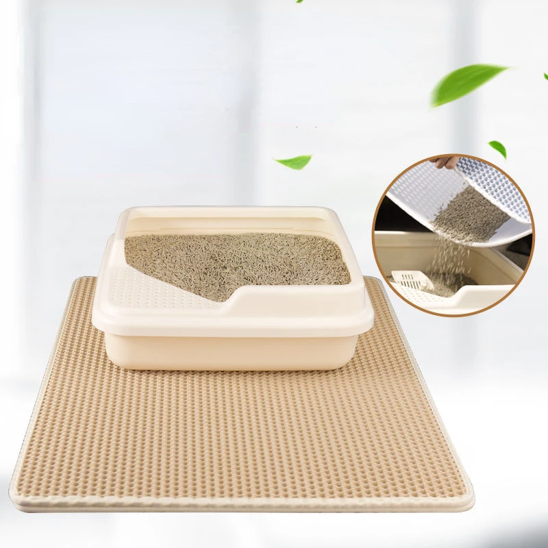

Pet Cat Litter Layer Cat Waterproof Carpet Double Cats Pet Supplies Mat Toilet Sand Litter Pads For Mat Foldable Pet Bed