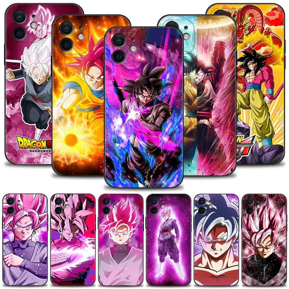 

Mobilephone Case for iPhone 13 11 12 Pro Max XR X 8 7 6 6S Plus XS 13mini SE 5 5S 12mini Silicone Cover Dragon Ball Red Son Goku