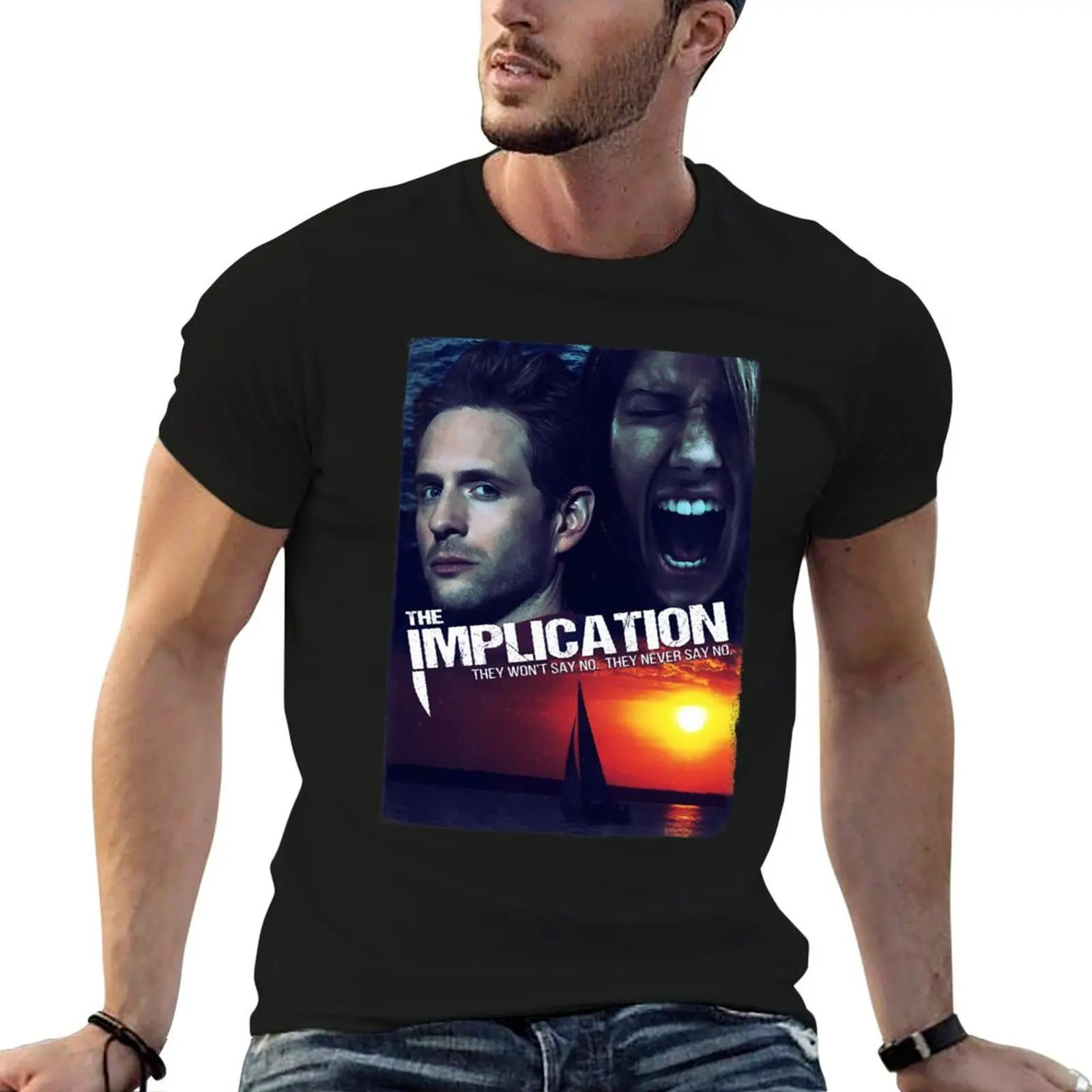 Футболка The Implication для мальчиков с животным принтом корейские модные рубашки