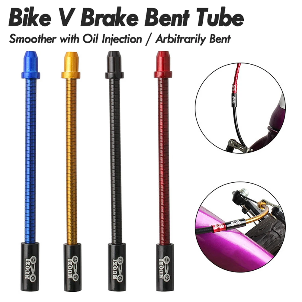 

Bicycle V Brake Elbow Aluminum Alloy Spring Folding Bike Oil Bendable V-brake Guide Pipe Flexible Liner Cycling Accessories