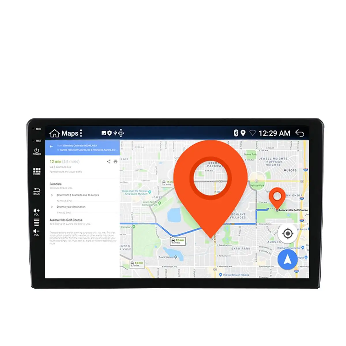 9-дюймовый автомобильный аудиопроигрыватель и видеоплеер Android 12 0 IPS экран + 2.5D 8
