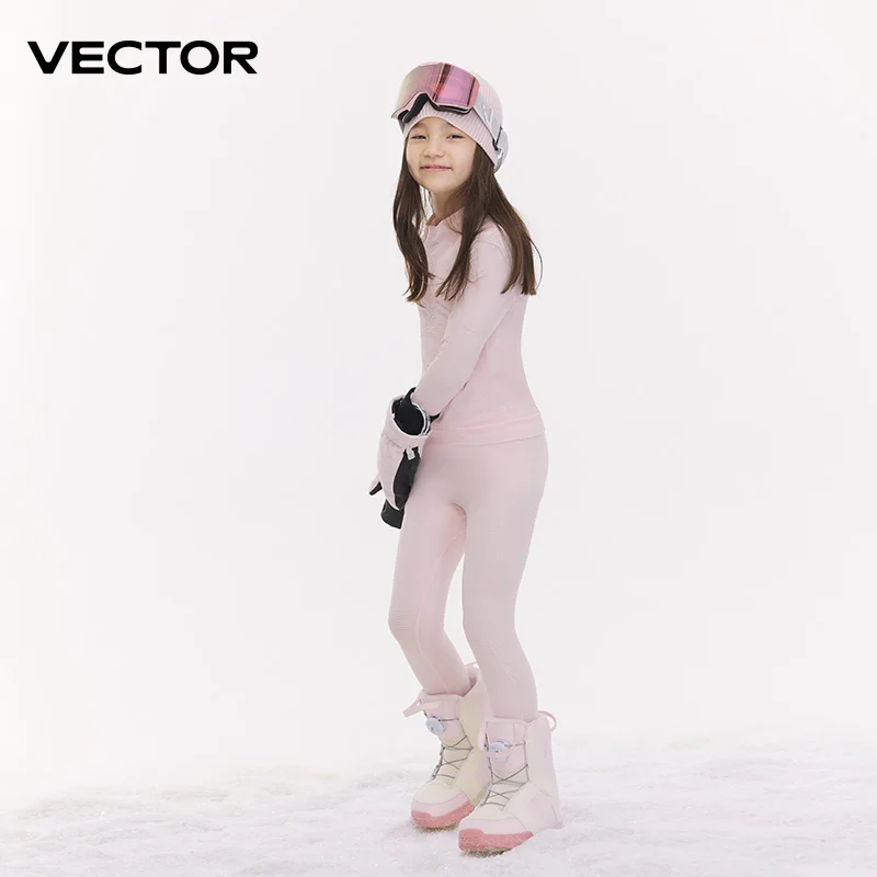 Фото Комплекты термобелья VECTOR для детей (мальчиков и девочек) для катания на лыжах, быстросохнущие спортивные костюмы, футболки и куртки для фитнеса и тренировок №2
