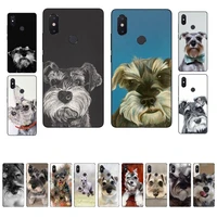 yndfcnb lovely dogs schnauzer phone case for xiaomi mi 8 9 10 lite pro 9se 5 6 x max 2 3 mix2s f1