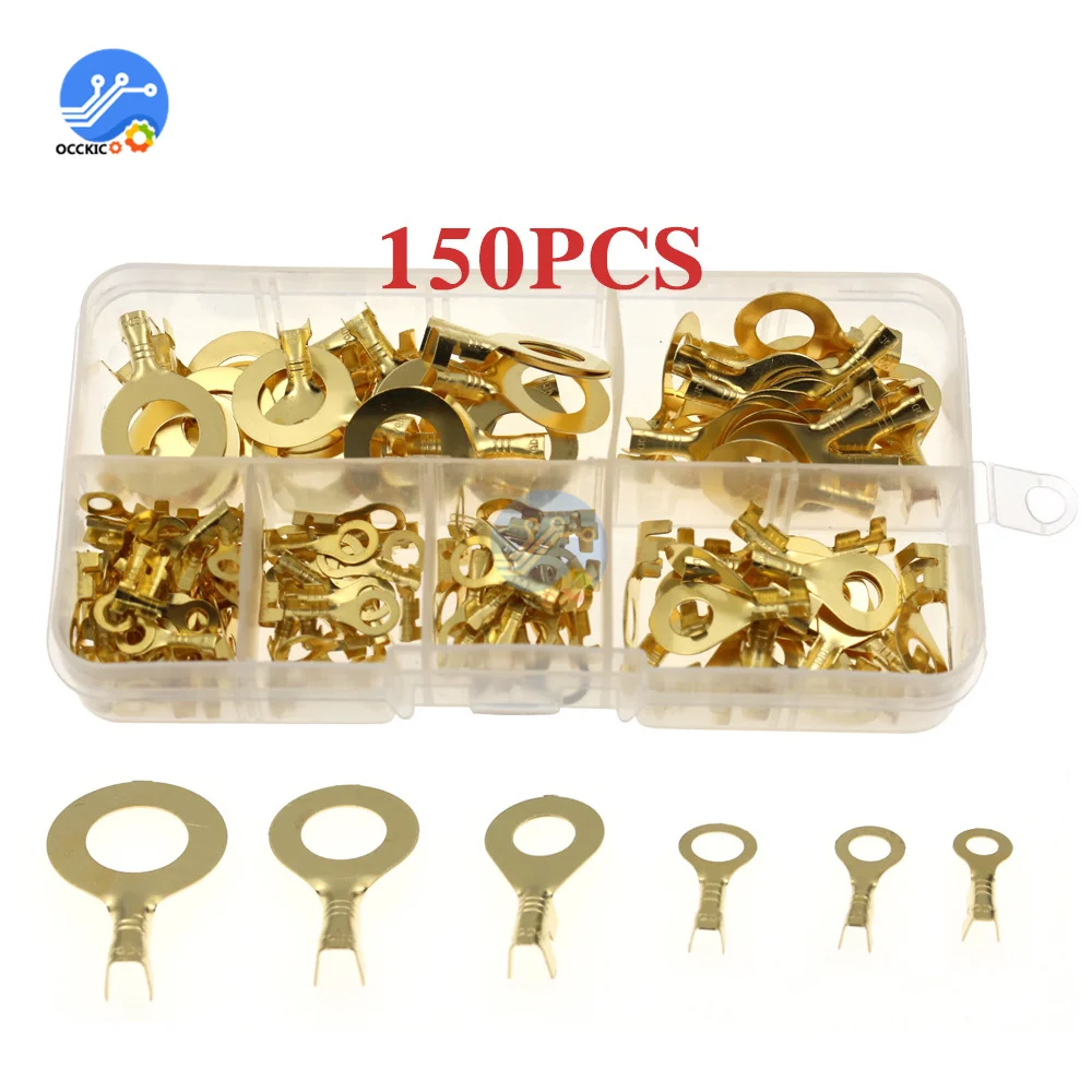 

Кольцевые наконечники M3/M4/M5/M6/M8/M10, медные обжимные клеммы, кабельные наконечники, коннектор, неизолированный набор «сделай сам», 150 шт.