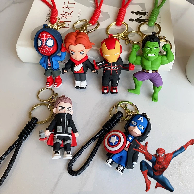 Кукла-паук Marvel кулон Капитан Америка брелок для ключей рюкзак орнамент держатель