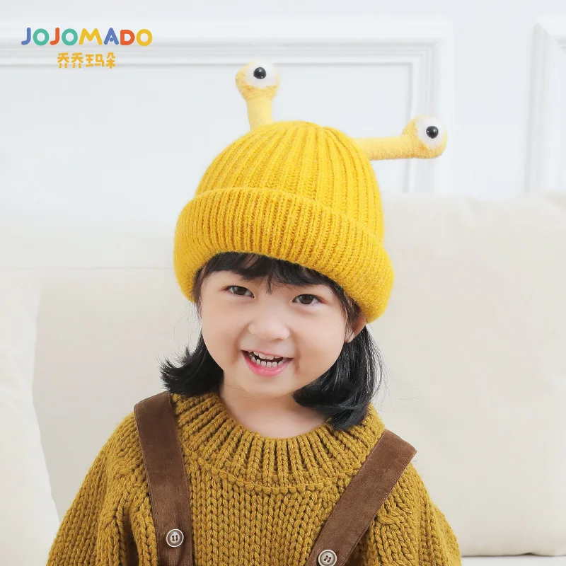 Kid's Hat Autumn and Winter Cartoon Hat Small Tentacles Woolen Knitted Hat Warm and Cute Children's Hat Super Cute Baby Hat