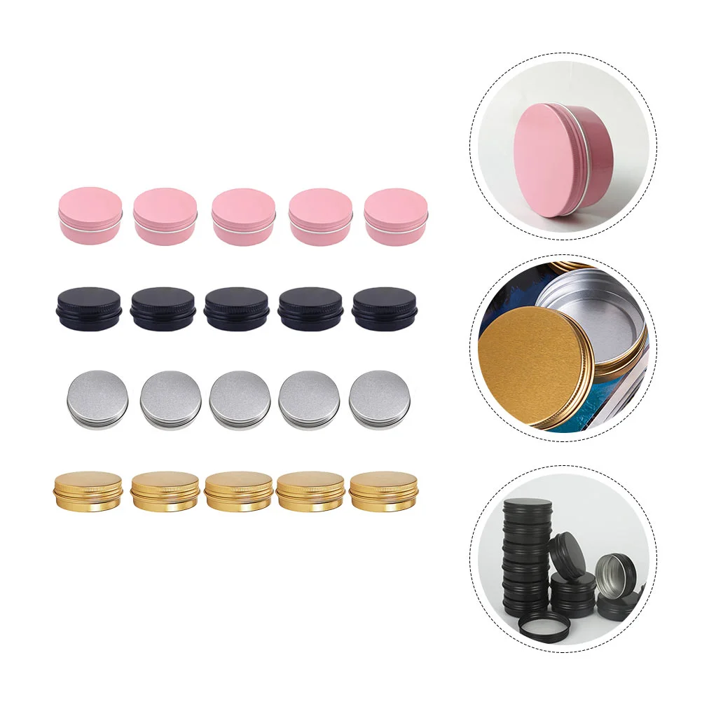 

Tin Aluminum Metal Tins Empty Box Storage Round Cans Containerslid Screw Can Case Cream Cosmeticjarjars Container Makeup Withtea