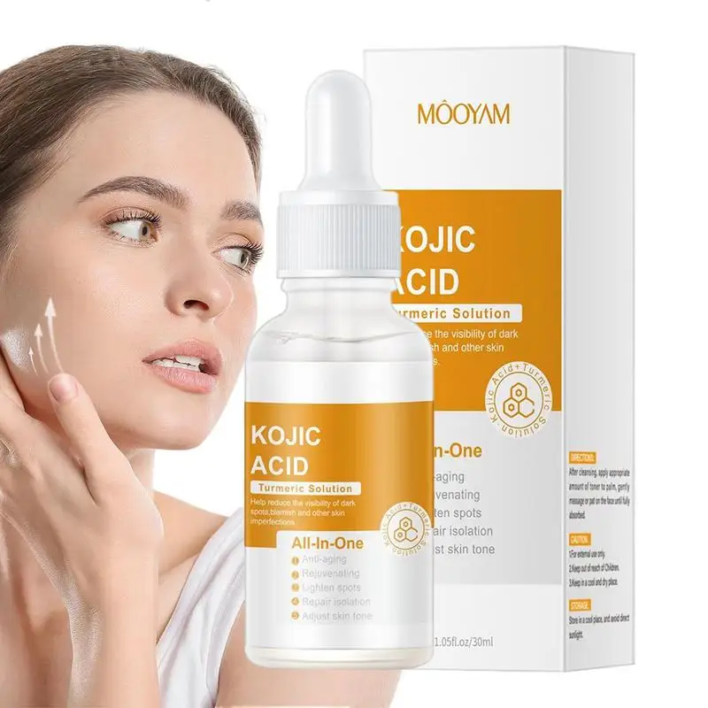 

Отбеливающая Сыворотка для лица, сыворотка, куркума, эссенция для лица, темные пятна, натуральный увлажняющий эффект, флюоресцентная мощнос...