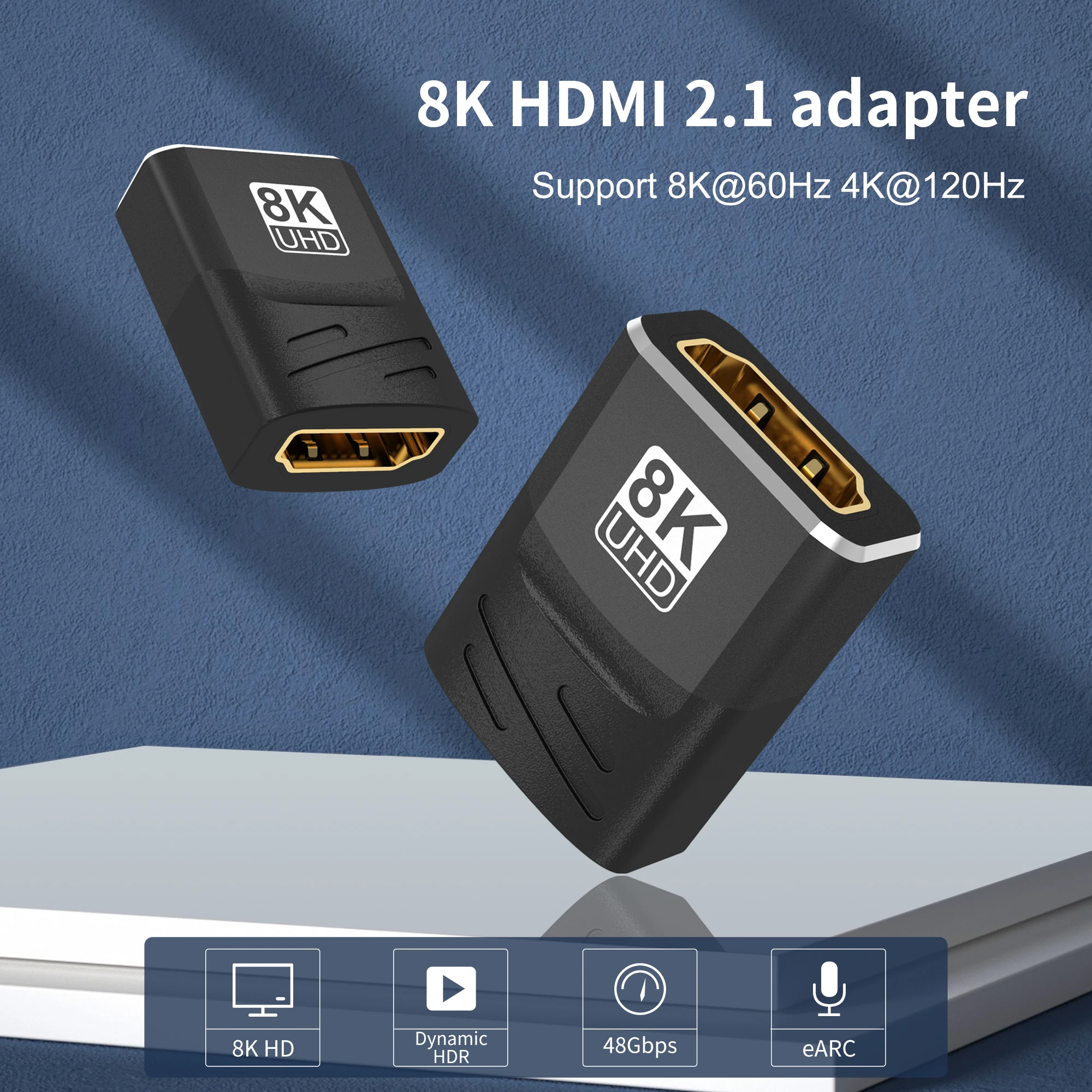 Адаптер HDMI-совместимый 90/270 градусов 4 к 120 Гц 48 Гбит/с |