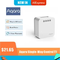 aqara t1 single way control module wireless relay controller 1 channels work for homekit overload protection electricity statist