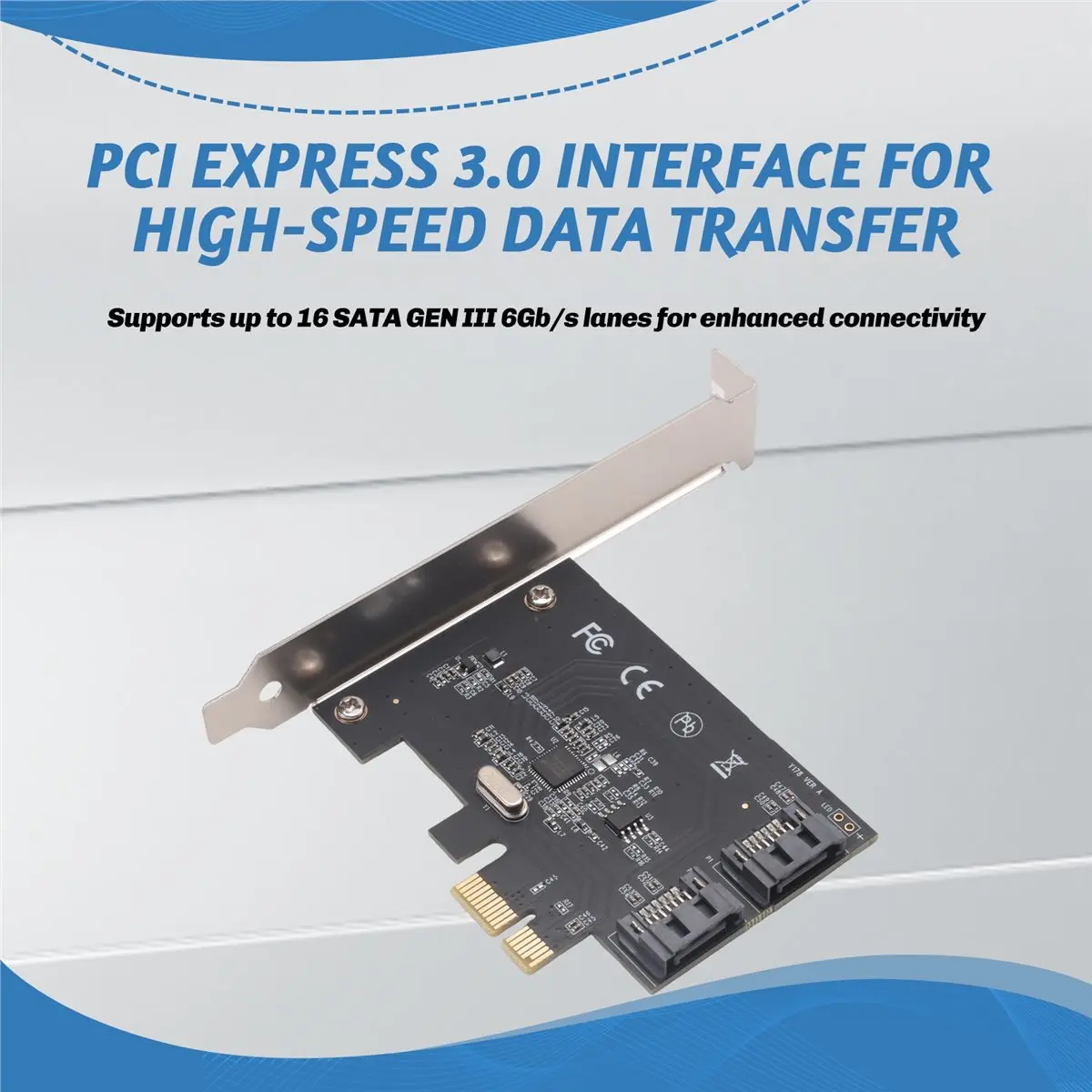 Фото Карта расширения DT81 PCI-E на SATA3.0, 6 Гбит/с, 2-портовый адаптер расширения с чипом ASM1061 для Win11/10/7 №4