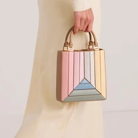 designer women handbags fashion small tote bag colorful striped shoulder crossbody bags brand female mini premium purses 2022