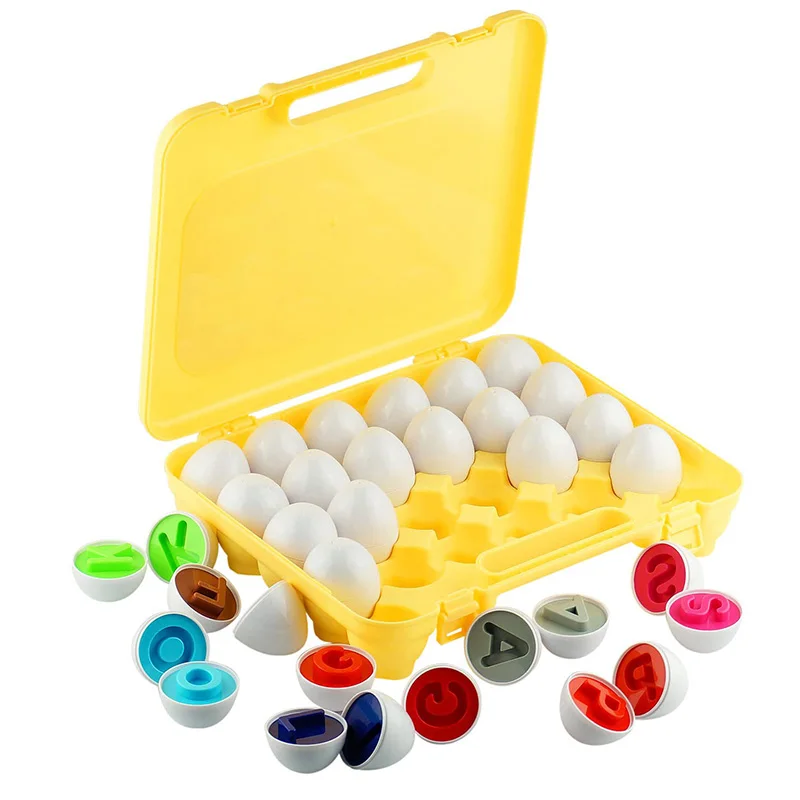 

Easter Recognition Toy Educational Montessori Toy Color Eggs Egg for Toys STEM Toddlers Gift Colors Matching Sorting Kids Shapes