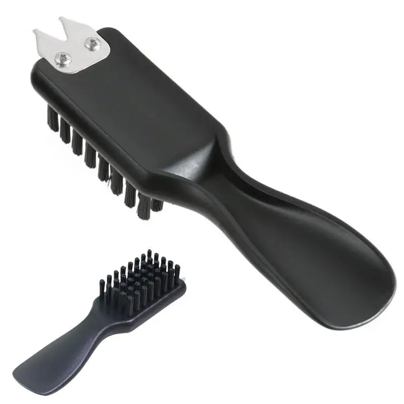 

Black Durable Golf Shoe Brush Golf Shoes Cleaner Brush With Shoehorn Handle Dirt Mud Remover With Retractable Zip-line Universal