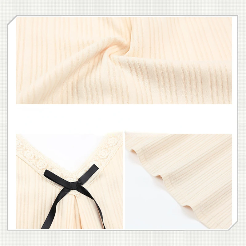 Summer Women's Sleeveless Sling Pajamas Sexy and Cute Style Korean Version of The Nightdress Casual Cotton Loose Dress Sleepwear