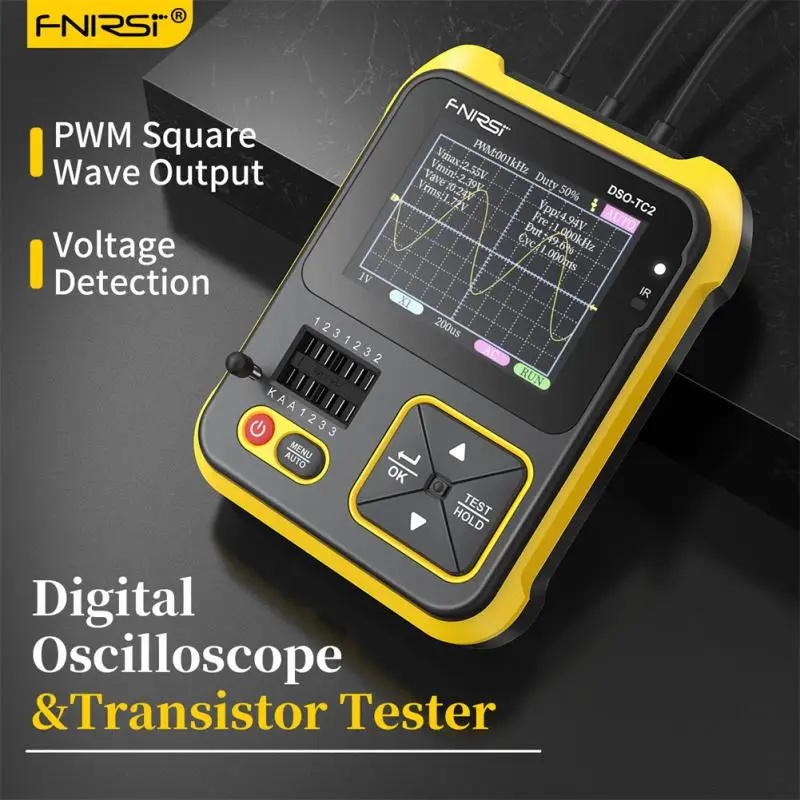 FNIRSI DSO-TC2 Handheld Oscilloscope Transistor Detector Digital Oscilloscope LCR Meter Resistance Meter Capacitance Meter