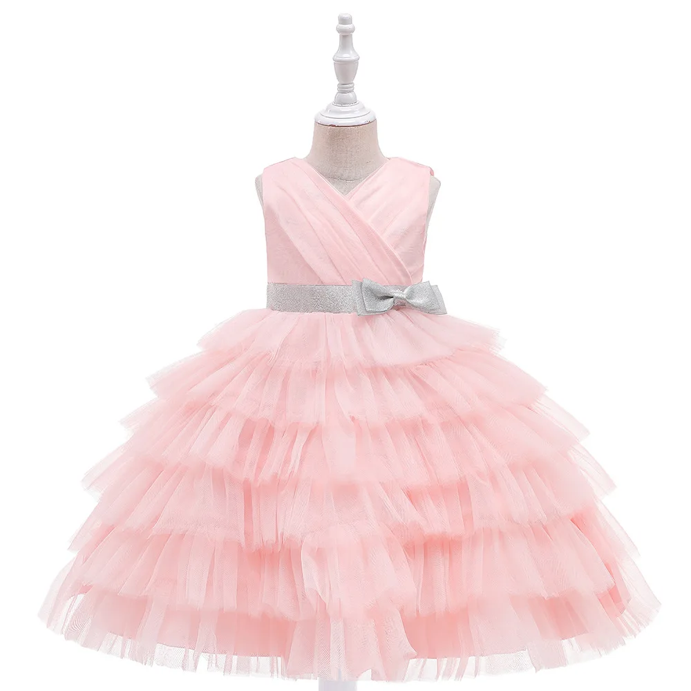 

Girls Christmas Flower Dress Girl Princess Costume Dresses Tulle Tutu Pink Party Kids Children Prom Gown Vestido Formal Gowns