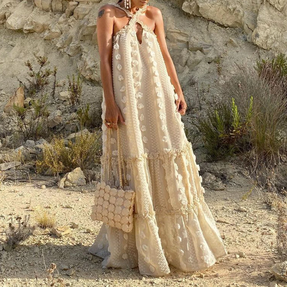 TWOTWINSTYLE однотонные свободные платья с 3D цветами для женщин лоскутное платье без