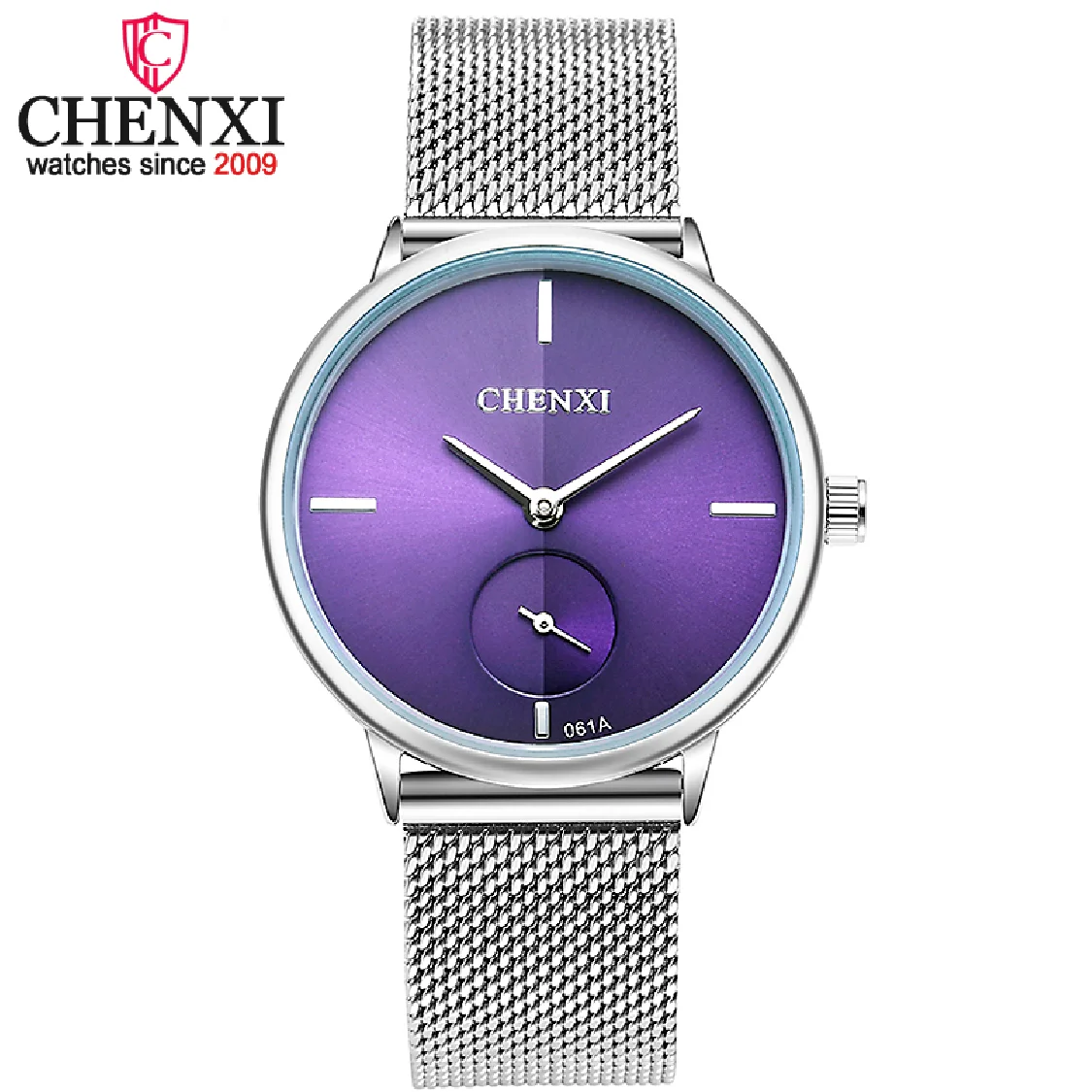 

Женские кварцевые часы с сетчатым ремешком из нержавеющей стали