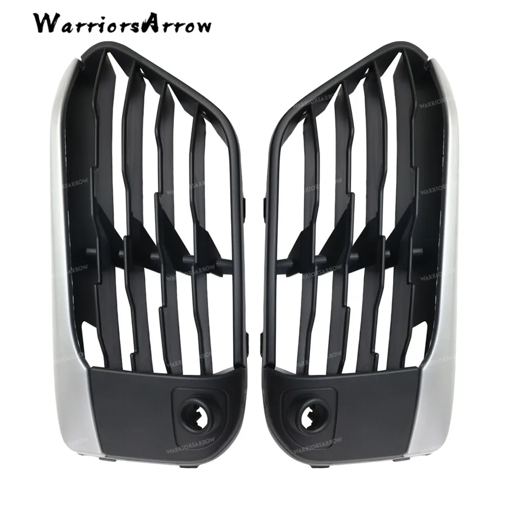 Pair Front Left Right Side Bumper Outside Grille Plastic For BMW F48 X1 2016-2019 51117453987 51117453988