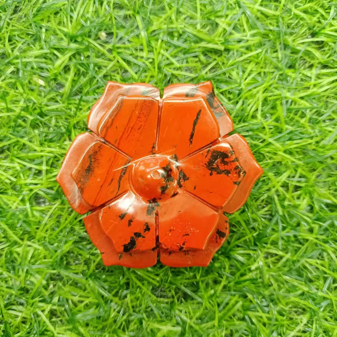 

High Quality Natural Red Mahogany Obsidian Lotus Fowers Shaped Healing Fengshui Gemstones For Decoration Sqy